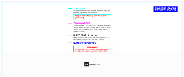 55printing Eventtickets 3.5inx8.5in H T Download Template Guideline - Event Tickets