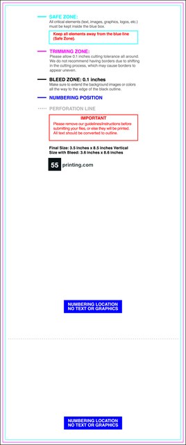Eventtickets 3.5inx8.5in V B Perforated Back guideline preview