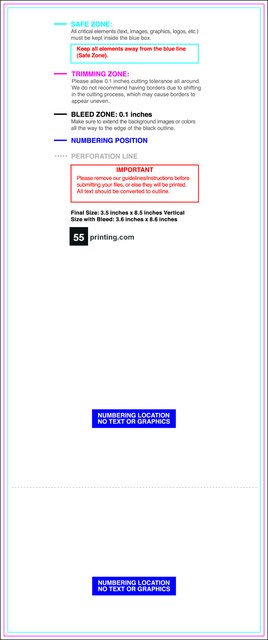 Eventtickets 3.5inx8.5in V C Perforated Back guideline preview