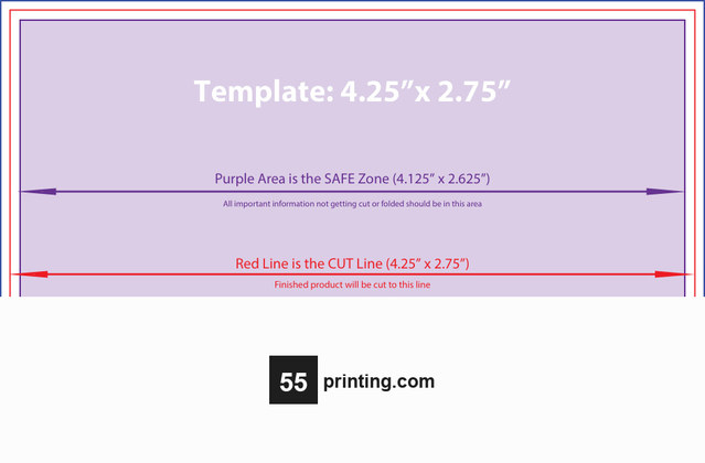 55printing Eventtickets 4.25inx2.75in H Download Template Guideline - Event Tickets