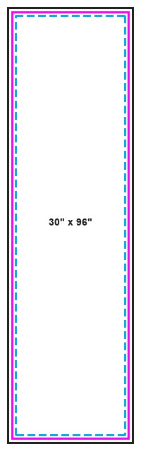 Feather Flag 8ft Wide guideline preview