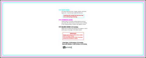 Clubflyer 2.125inx5.5in H Front guideline preview