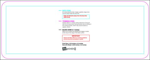 Clubflyer 2.125inx5.5in Round guideline preview