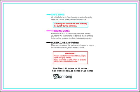 Clubflyer 2.75inx4.25in H Front guideline preview