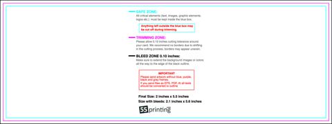Clubflyer 2inx5.5in H Front guideline preview