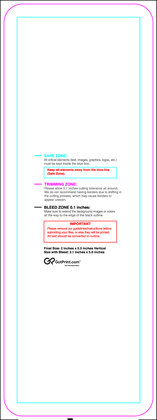 55printing Clubflyer 2inx5.5in V Round Download Template Guideline - Flyers