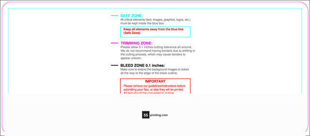 55printing Clubflyer 3.66inx8.5in H Round Download Template Guideline - Flyers