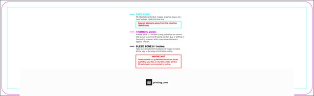 55printing Clubflyer 3inx10in H Round Download Template Guideline - Flyers