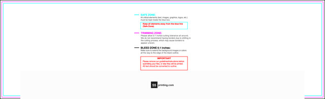 55printing Clubflyer 3inx10in H Download Template Guideline - Flyers