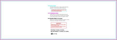 Clubflyer 3inx9in H Front guideline preview