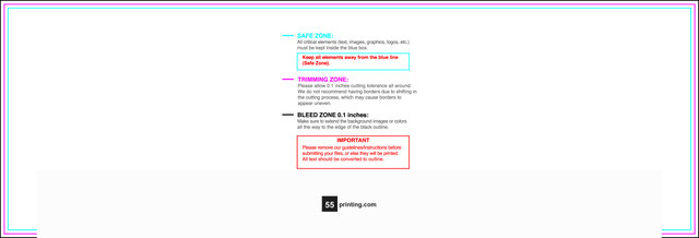 55printing Clubflyer 3inx9in H Download Template Guideline - Flyers