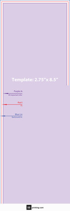 55printing Clubflyers 8.5inx2.75in V Download Template Guideline - Flyers