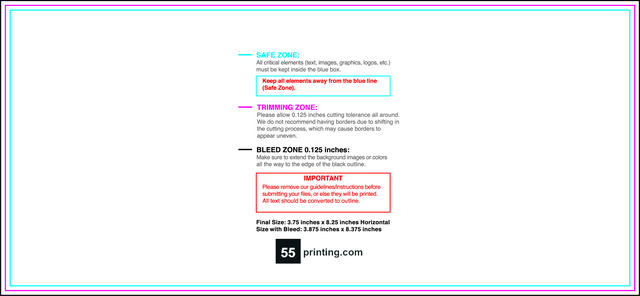 Flyer 3.75inx8.25in H Front guideline preview