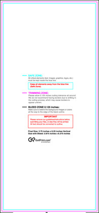 55printing Flyer 3.75inx8.25in V Download Template Guideline - Flyers