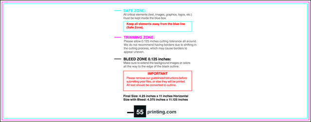 Flyer 4.25inx11in H Front guideline preview