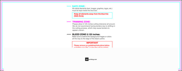 55printing Flyer 4.25inx11in H Download Template Guideline - Flyers