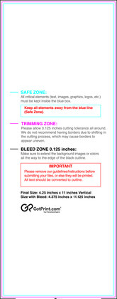 55printing Flyer 4.25inx11in V Download Template Guideline - Flyers
