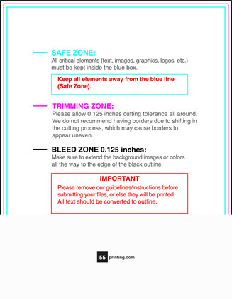 55printing Flyer 4.25inx5.5in V Download Template Guideline - Flyers