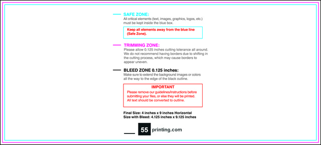 Flyer 4inx9in H Front guideline preview