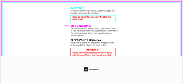 55printing Flyer 4inx9in H Download Template Guideline - Flyers