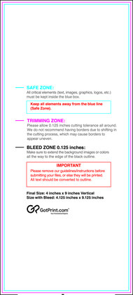 55printing Flyer 4inx9in V Download Template Guideline - Flyers
