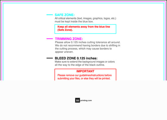 55printing Flyer 5inx7in H Download Template Guideline - Flyers