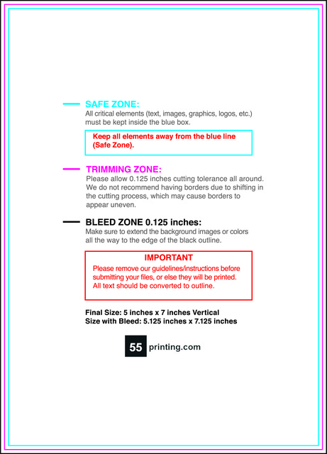 Flyer 5inx7in V Front guideline template 5" × 7" JPG