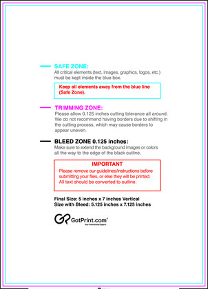 55printing Flyer 5inx7in V Download Template Guideline - Flyers