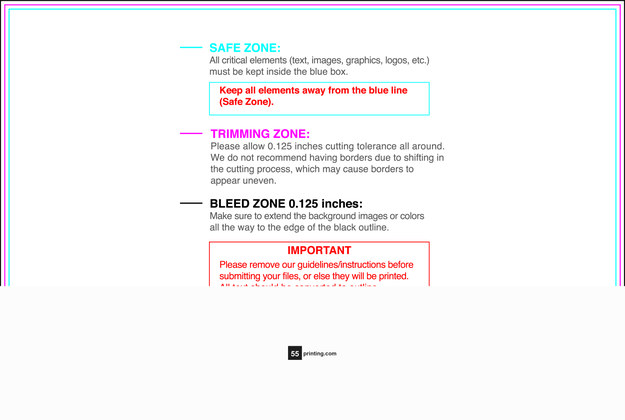 55printing Flyer 6inx9in H Download Template Guideline - Flyers