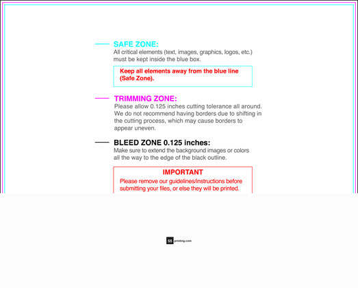 55printing Flyer 8inx10in H Download Template Guideline - Flyers