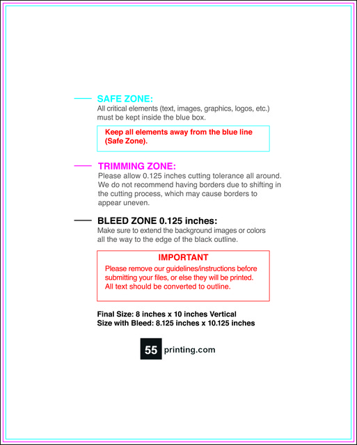 Flyer 8inx10in V Front guideline preview