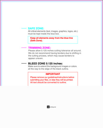 55printing Flyer 8inx10in V Download Template Guideline - Flyers