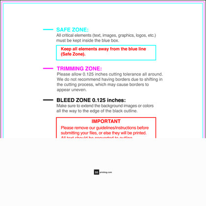 55printing Flyer 8inx8in Download Template Guideline - Flyers