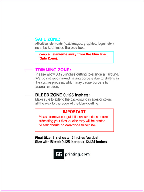 Flyer 9inx12in V Front guideline preview