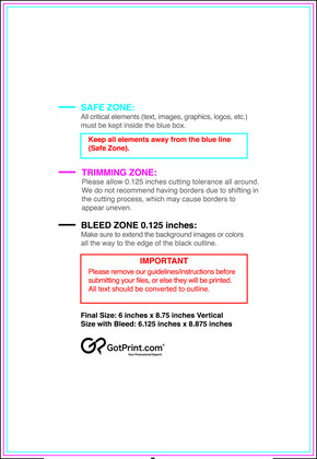 55printing Staggeredcutflyer 6inx9in .25inch 5pg Download Template Guideline - Flyers