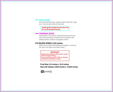 Staggeredcutflyer 8.5inx10.5in H 8 .25inch Front guideline preview