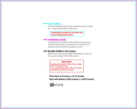 Staggeredcutflyer 8.5inx10.75in H 8 .25inch Front guideline preview