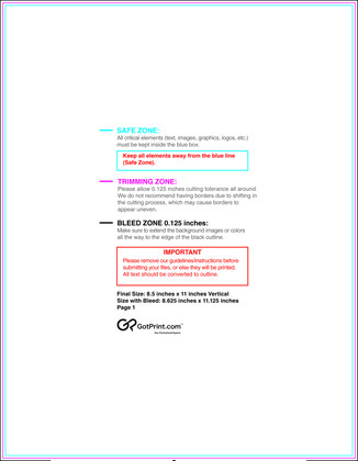 55printing Staggeredcutflyer 8.5inx11in .50inch 5pg Download Template Guideline - Flyers