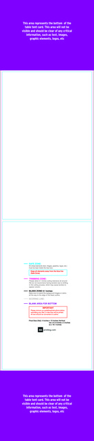 Tabletent 4inx13in V Front guideline preview