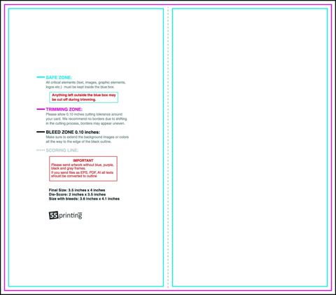 Tentcard 3.5inx4in H Front guideline preview