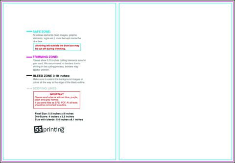 Tentcard 8inx5.5in H Back guideline preview