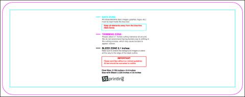 Clubflyer 2.125inx5.5in Round guideline preview
