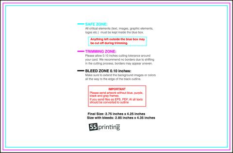 Clubflyer 2.75inx4.25in H Front guideline preview
