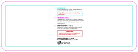 Clubflyer 2inx5.5in Round guideline preview