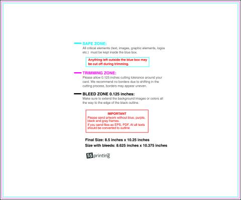 Staggeredcutflyer 85inx1025in H 8 25inch Front guideline preview