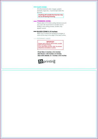Tentcard 6inx8.5in V Back guideline preview