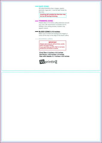 Tentcard 6inx8.5in V Front guideline preview