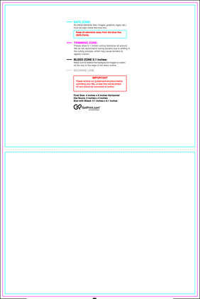 55printing Greetingcard 4inx6in H Download Template Guideline - Greeting Cards