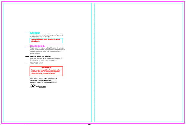 55printing Greetingcard 4inx6in V Download Template Guideline - Greeting Cards