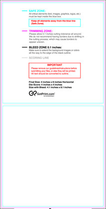 55printing Greetingcard 4inx8in H Download Template Guideline - Greeting Cards